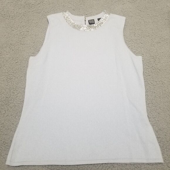 SAKS FIFTH AVENUE Sweater Womens Small Light Blue 100% Cashmere 2-Piece Cardigan - Picture 9 of 13